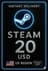 Steam Wallet karte 20 USD