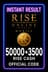 Rise Online World Mobile 50000 + 3500 Rise Cash