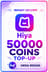 Hiya - 50000 Coins Top-Up (MENA)