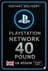 Playstation PSN karta 40 liber