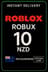 Roblox 10 NZD Խաղի քարտ (NZ)