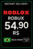 Подарочная карта Roblox R$54,90 ( 800 Robux )