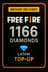 Recarga de 1166 Diamantes de Free Fire (LATAM)