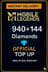 Mobile Legends 940 Diamonds + 144 Bonus Top-Up (Malaysia)