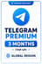 Telegram - Premium 3 Months (Top-Up)