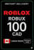 Roblox 100 CAD Game Card (CA)