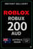 Cartão de Jogo Roblox 200 AUD (AU)