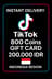Δωροκάρτα TikTok 800 νομισμάτων 200.000 IDR (Ινδονησία)