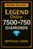 Legend Online 7500+750 Elmas EPIN