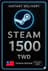 Steam Wallet Նվեր Քարտ Թայվան 1500 TWD
