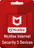 McAfee Keselamatan Internet 3 Peranti