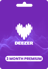 Deezer Premium 3 ай АҚШ Сыйлық картасы