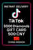 TikTok - Douyin 5000 Διαμάντια Δωροκάρτα 500 CNY