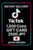 Δώρο Κάρτας 1200 Νομισμάτων TikTok 2500 JPY (Ιαπωνία)