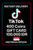 Δωροκάρτα TikTok 400 Νομισμάτων 100.000 IDR (Ινδονησία)