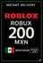 Roblox 200 MXN Game Card (MX)