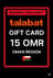Talabat Ajándékutalvány Omán - 15 OMR